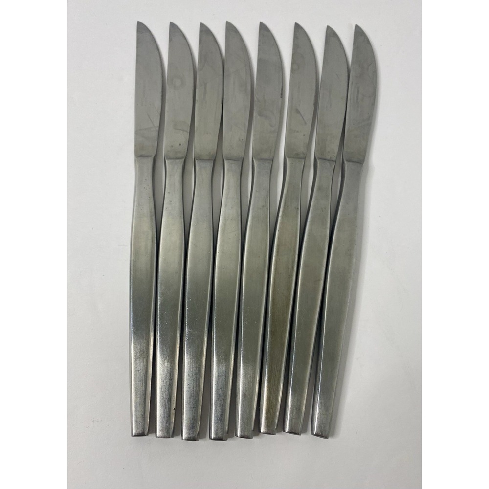 Prince Ekco Eterna Dinner Knives 8 3/4" Set Of 8 Vintage Japan Stainless